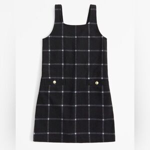 Abercrombie kids Plaid pinafore dress